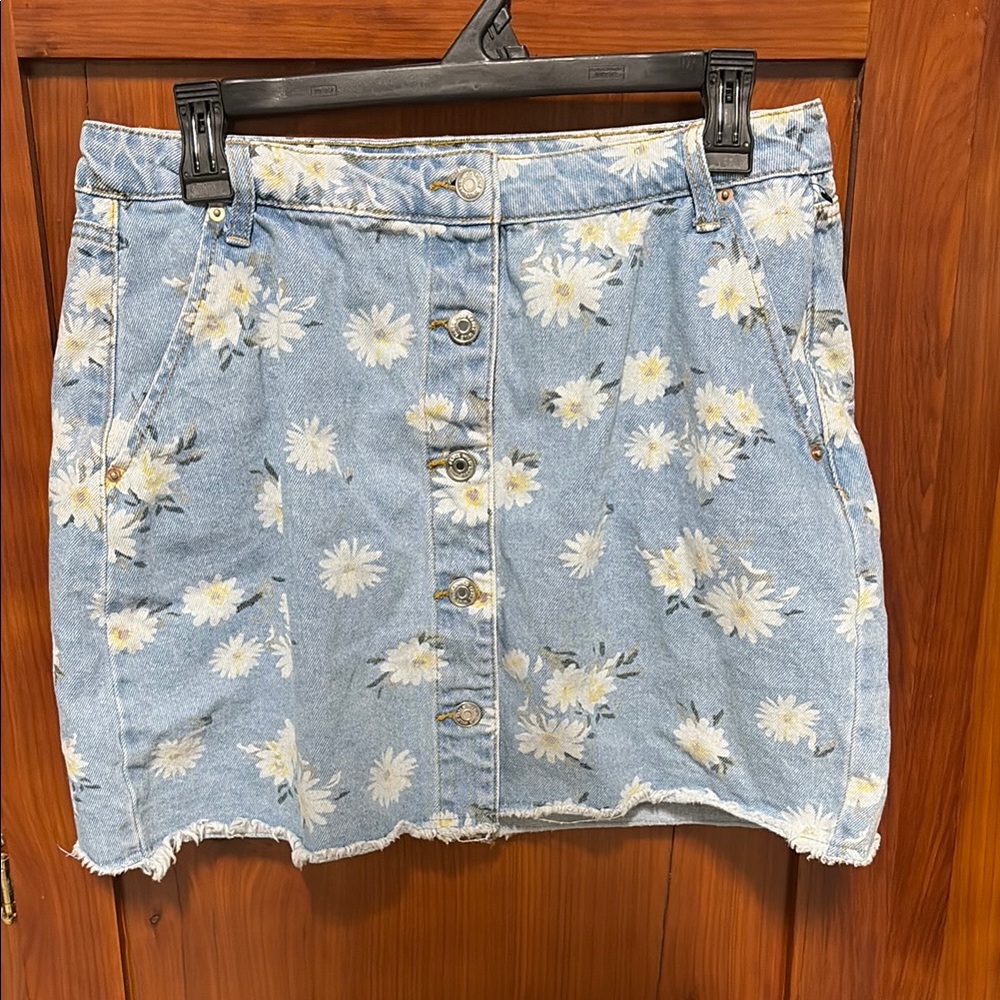 Wild Fable Blue and White Mini Skirt Casual